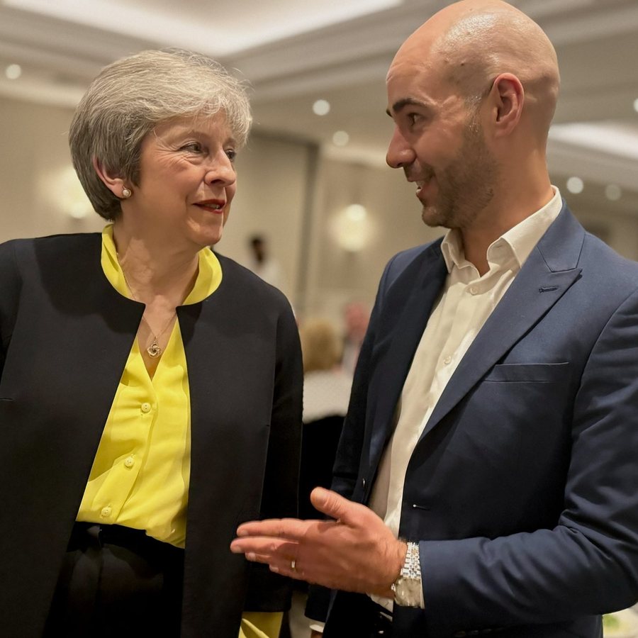 Leon Emirali in conversation with Theresa May