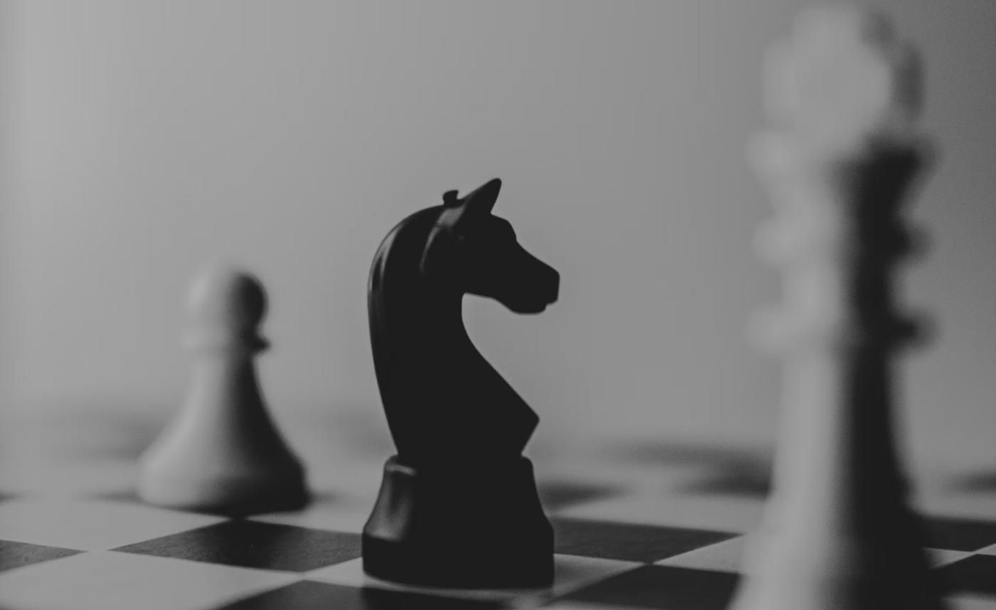 A knight on a chessboard